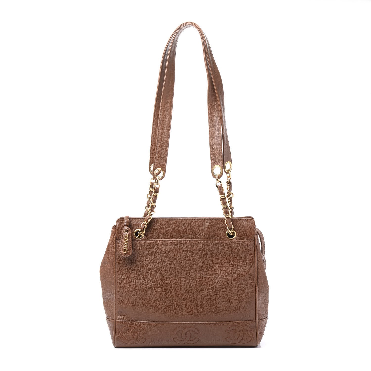 Chanel Caviar CC Shoulder Bag Brown 1 of 9
