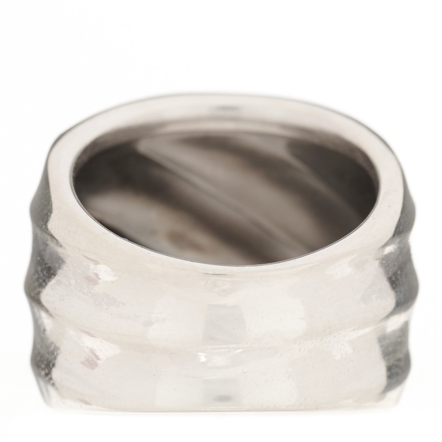 David Yurman Sterling Silver Cable Edge Saddle Ring 54 7 4 of 5