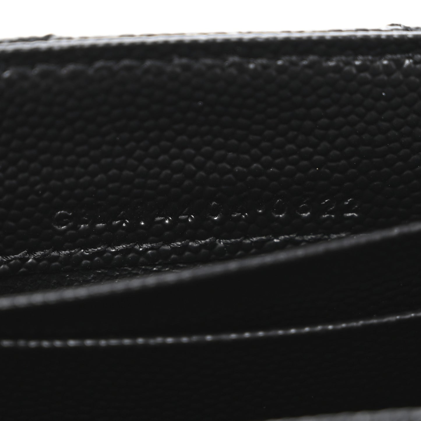 Grain De Poudre Matelasse Chevron Small Monochrome Monogram Envelope Wallet Black