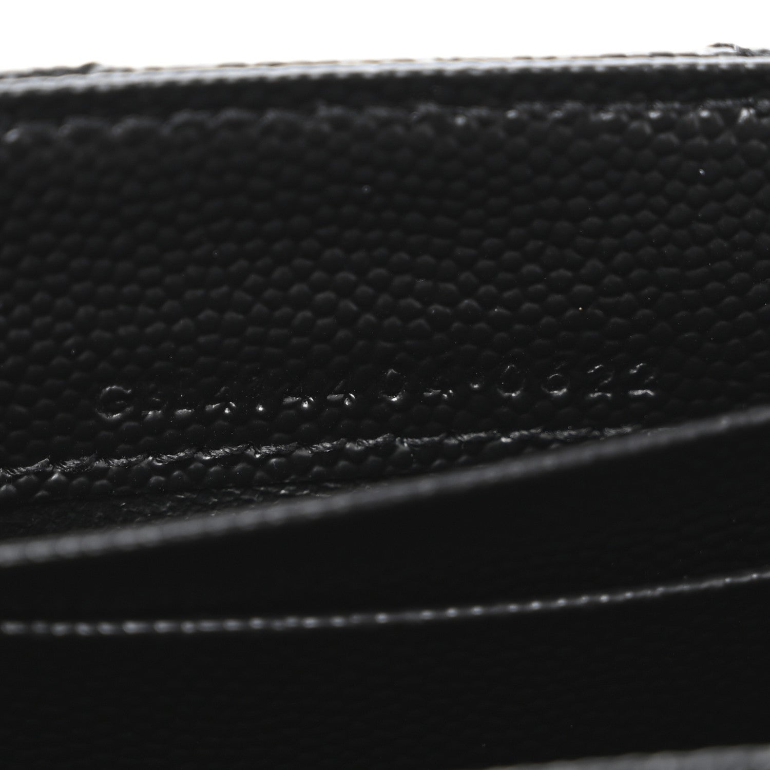 Saint Laurent Grain De Poudre Matelasse Chevron Small Monochrome Monogram Envelope Wallet Black 7 of 9