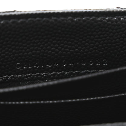 Saint Laurent Grain De Poudre Matelasse Chevron Small Monochrome Monogram Envelope Wallet Black 7 of 9