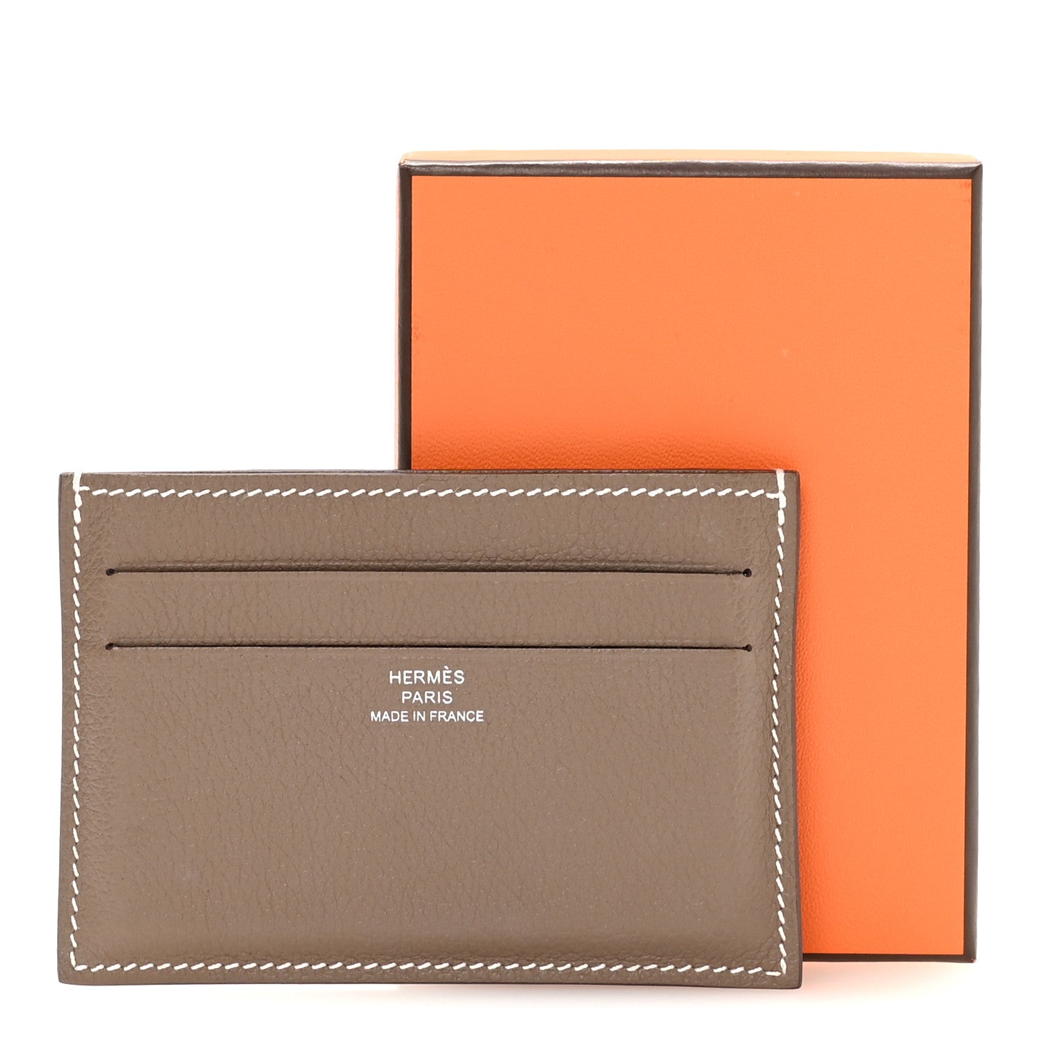 Hermes Evercolor Citizen Card Holder Etoupe 1980651 – FASHIONPHILE