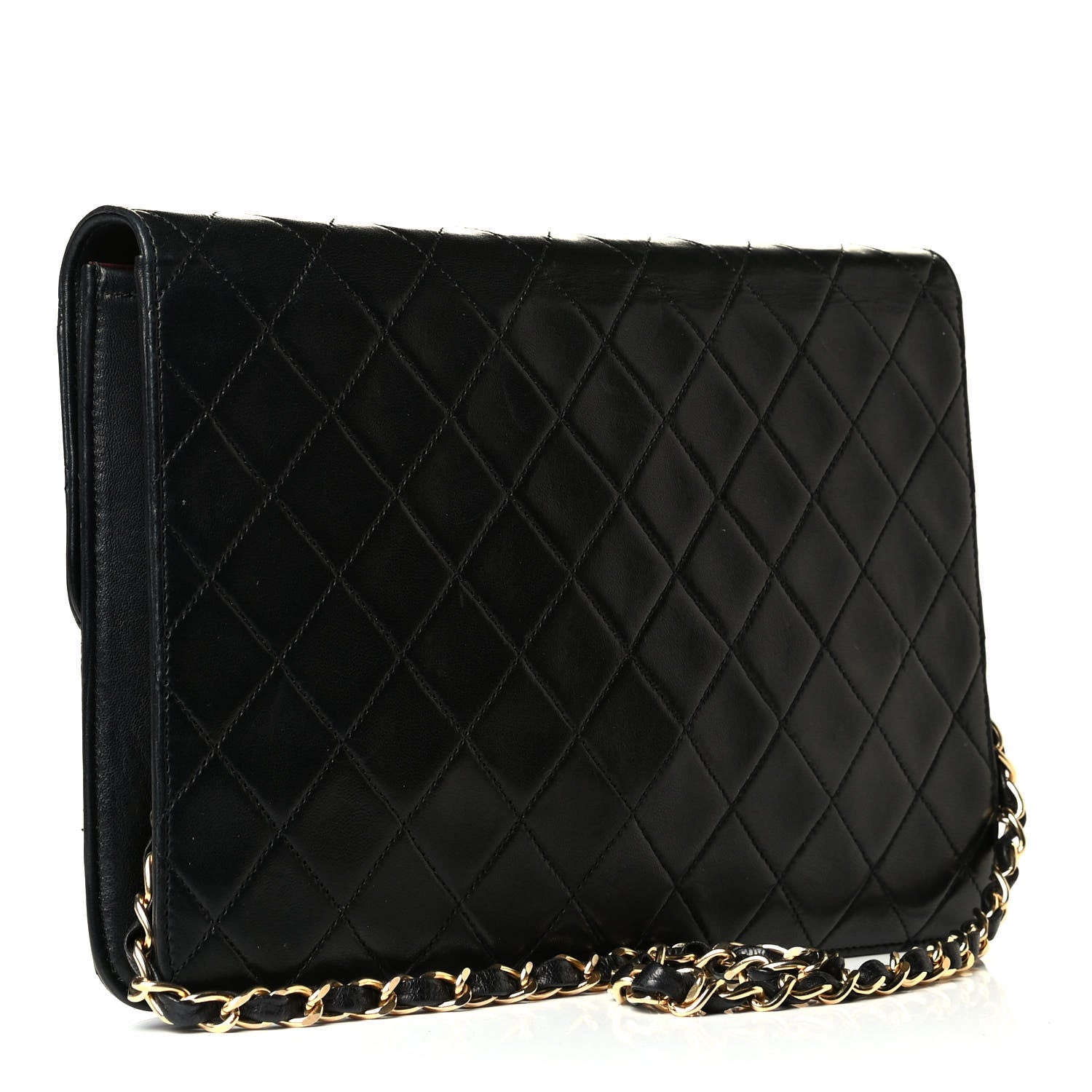 Chanel Lambskin Quilted Jumbo Single Flap Black 2 of 7