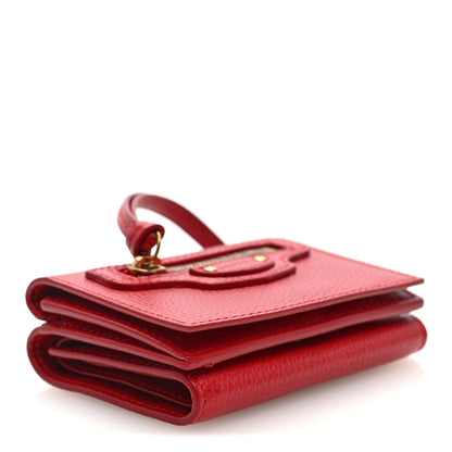 Balenciaga Chevre Gold Hardware City Mini Wallet Red 4 of 7