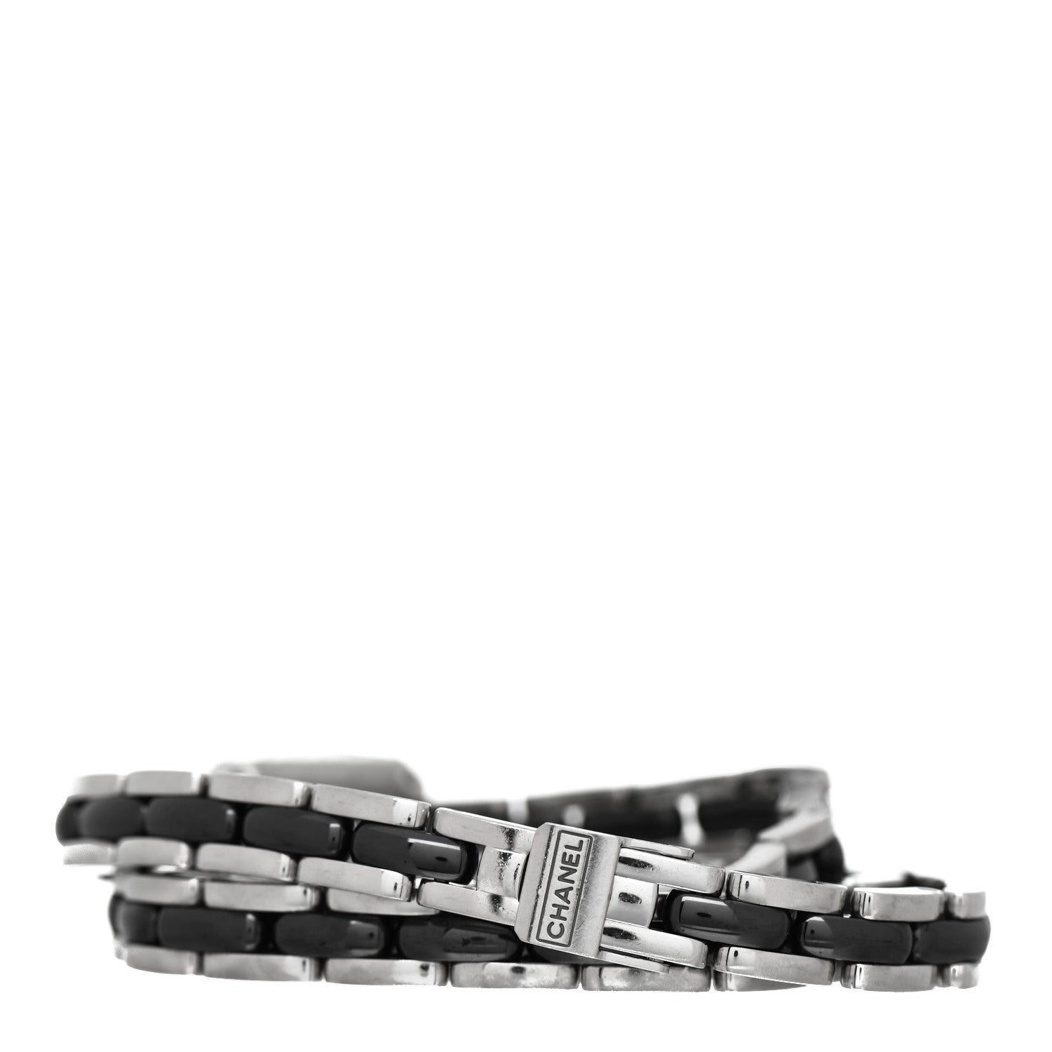 Chanel Stainless Steel Ceramic Diamond Bezel 16mm Premiere Triple Row Quartz Watch Black 3 of 5