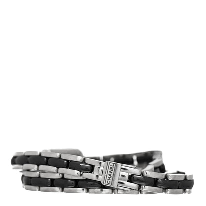 Chanel Stainless Steel Ceramic Diamond Bezel 16mm Premiere Triple Row Quartz Watch Black 3 of 5