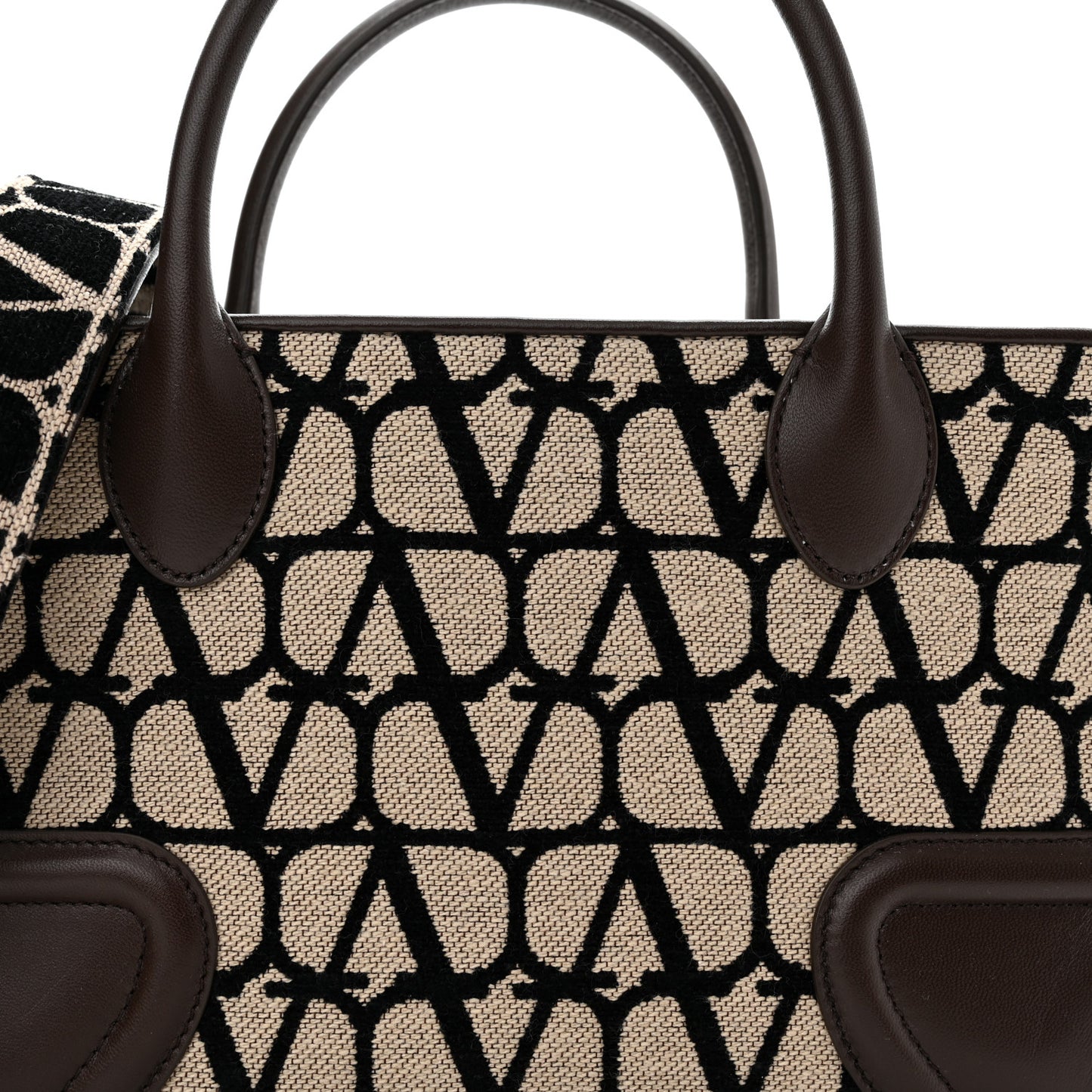 Toile Iconographe Goatskin Small Le Quatrieme Shopping Bag Naturale Black Fondant