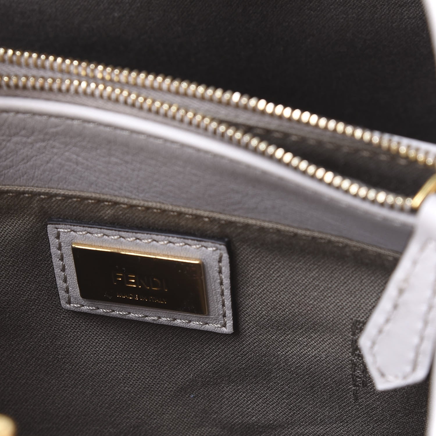 Fendi Vitello Elite Monster Petite 2Jours Tote Multicolor Black Grigio Polvere Multicolor 5 of 9