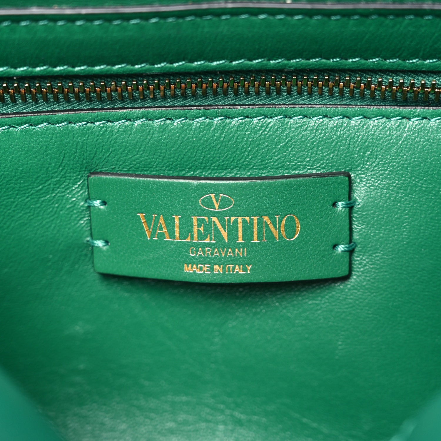 Valentino Garavani Nappa Large Roman Stud Shoulder Bag Jungle 6 of 9