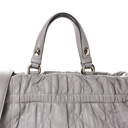 Christian Dior Gaufre Lambskin Cannage Delices Tote Grey 11 of 11