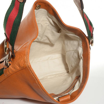 Gucci Pebbled Calfskin Medium Heritage Shoulder Bag Light Tobacco 5 of 18