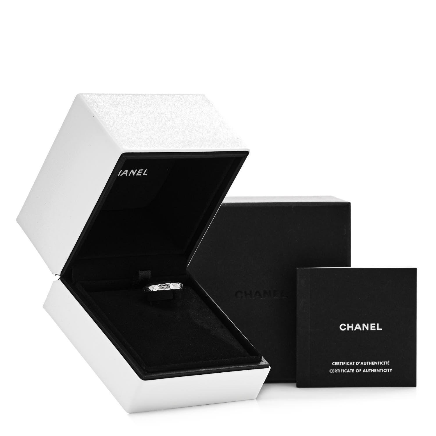 Chanel 18K White Gold Mini Coco Crush Ring 50 5.25 5 of 5