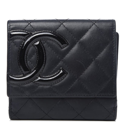 Chanel Lambskin Quilted Cambon Flap Wallet Black 1 of 9