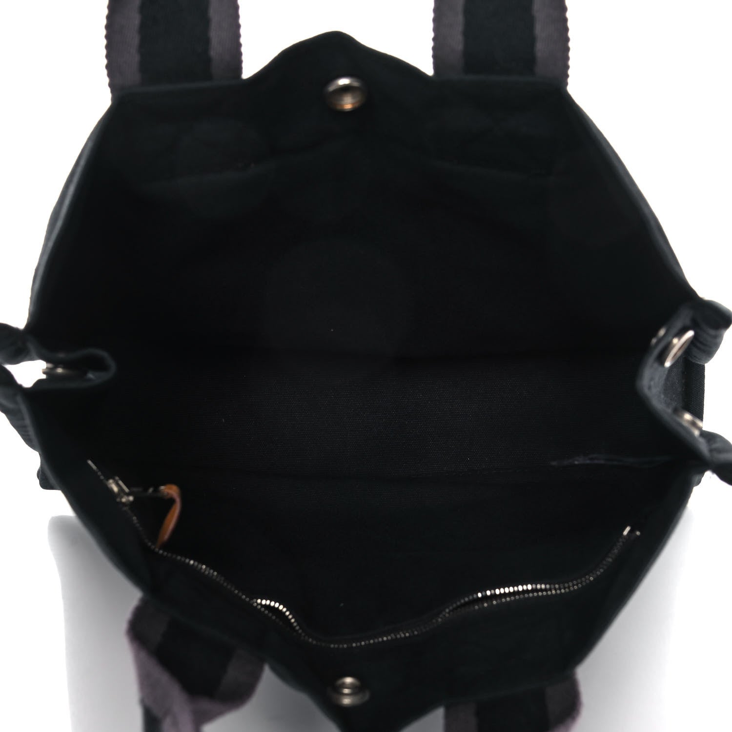 Hermes Canvas Herline PM Tote Black 4 of 10