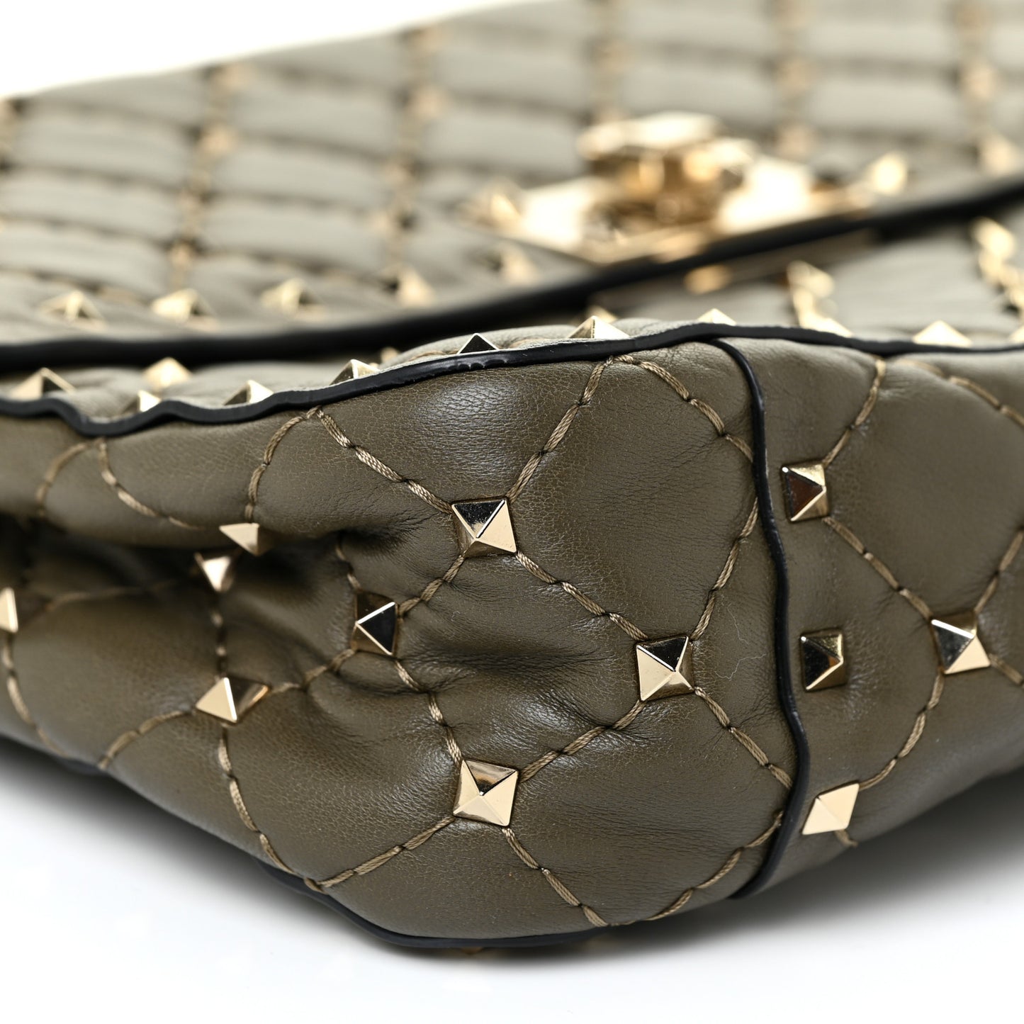 Nappa Medium Rockstud Spike Shoulder Bag Oasis