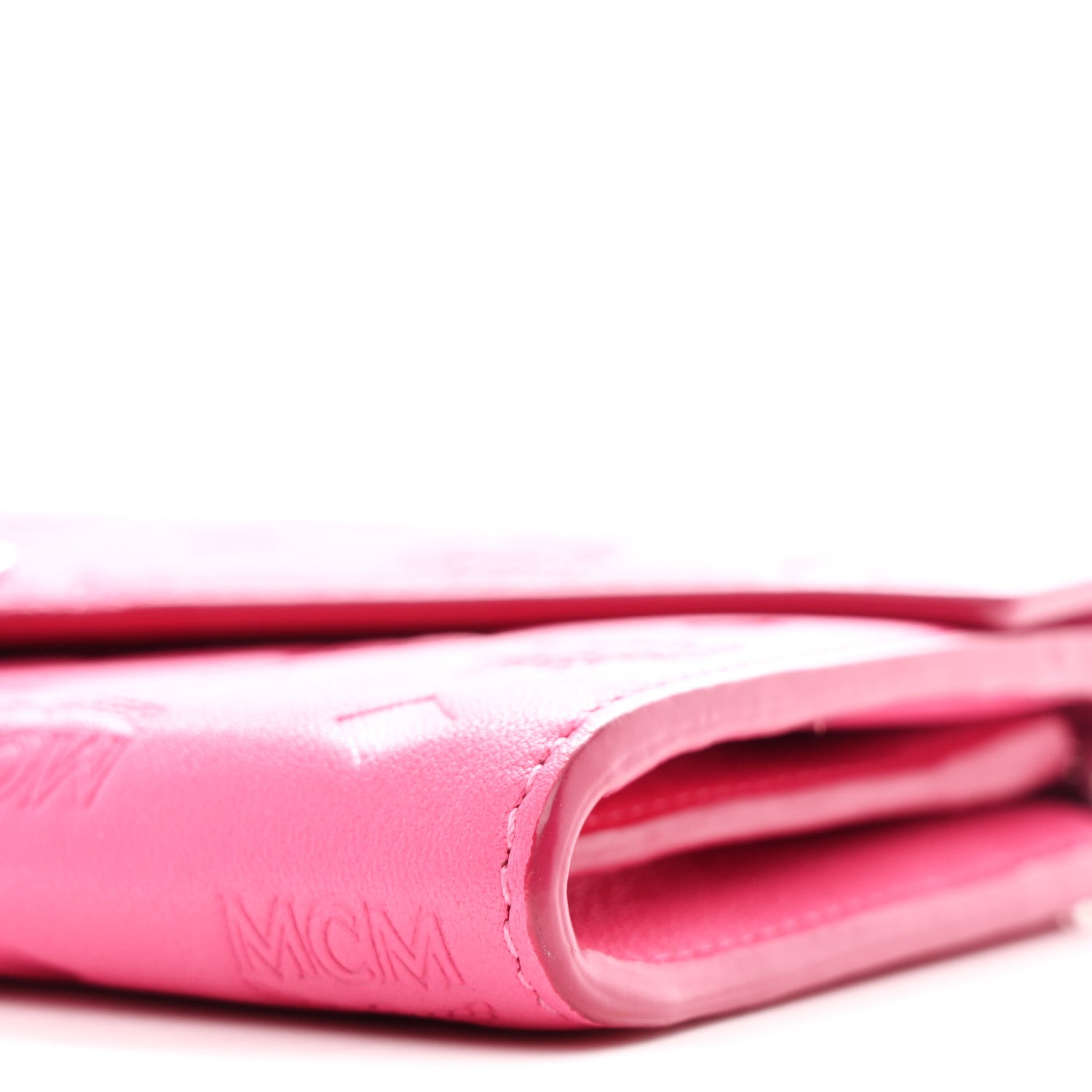 MCM Calfskin Ottomar Large Patricia Wallet On Chain Pink 11 of 12