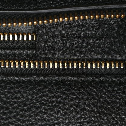 Salvatore Ferragamo Hammered Calfskin Double Handle Small Amy Tote Black 8 of 11