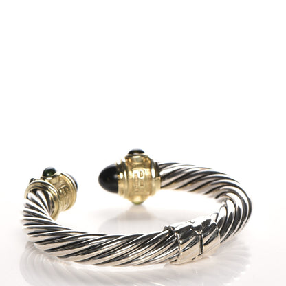 David Yurman Sterling Silver 14K Gold 10mm Cable Renaissance Bracelet 3 of 6