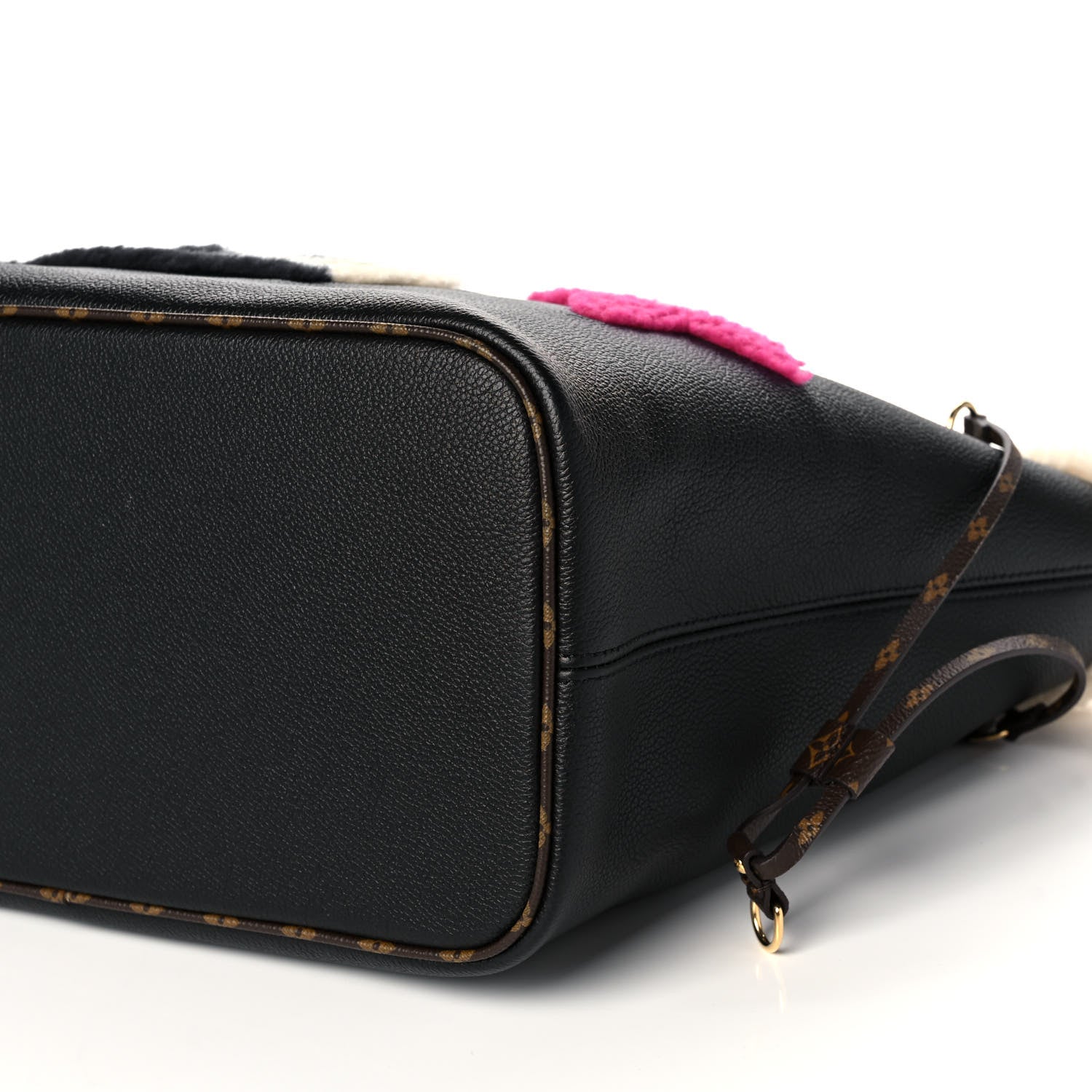 Louis Vuitton Calfskin Monogram Teddy Neverfull MM Black 10 of 10