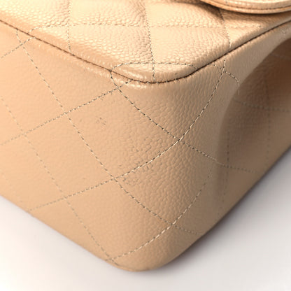 Chanel Caviar Quilted Jumbo Double Flap Beige Clair 10 of 11