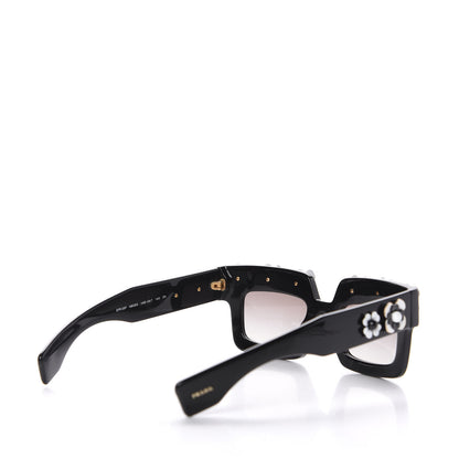 Prada Acetate Flower Poeme Sunglasses SPR25P Black 3 of 6
