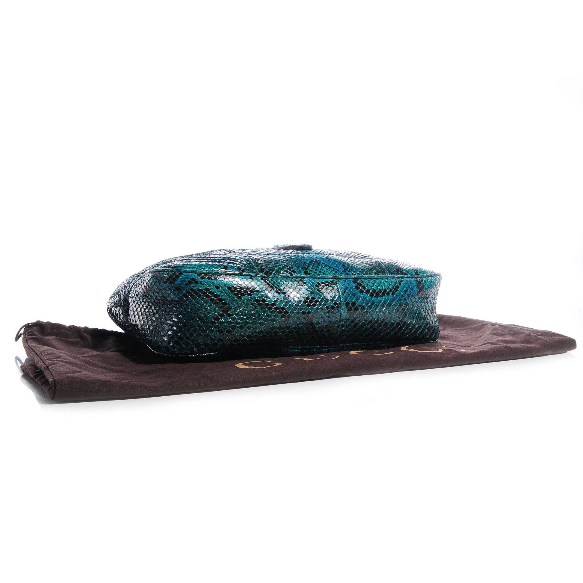 Gucci Python Medium Jackie Shoulder Hobo Malachite Green 4 of 8