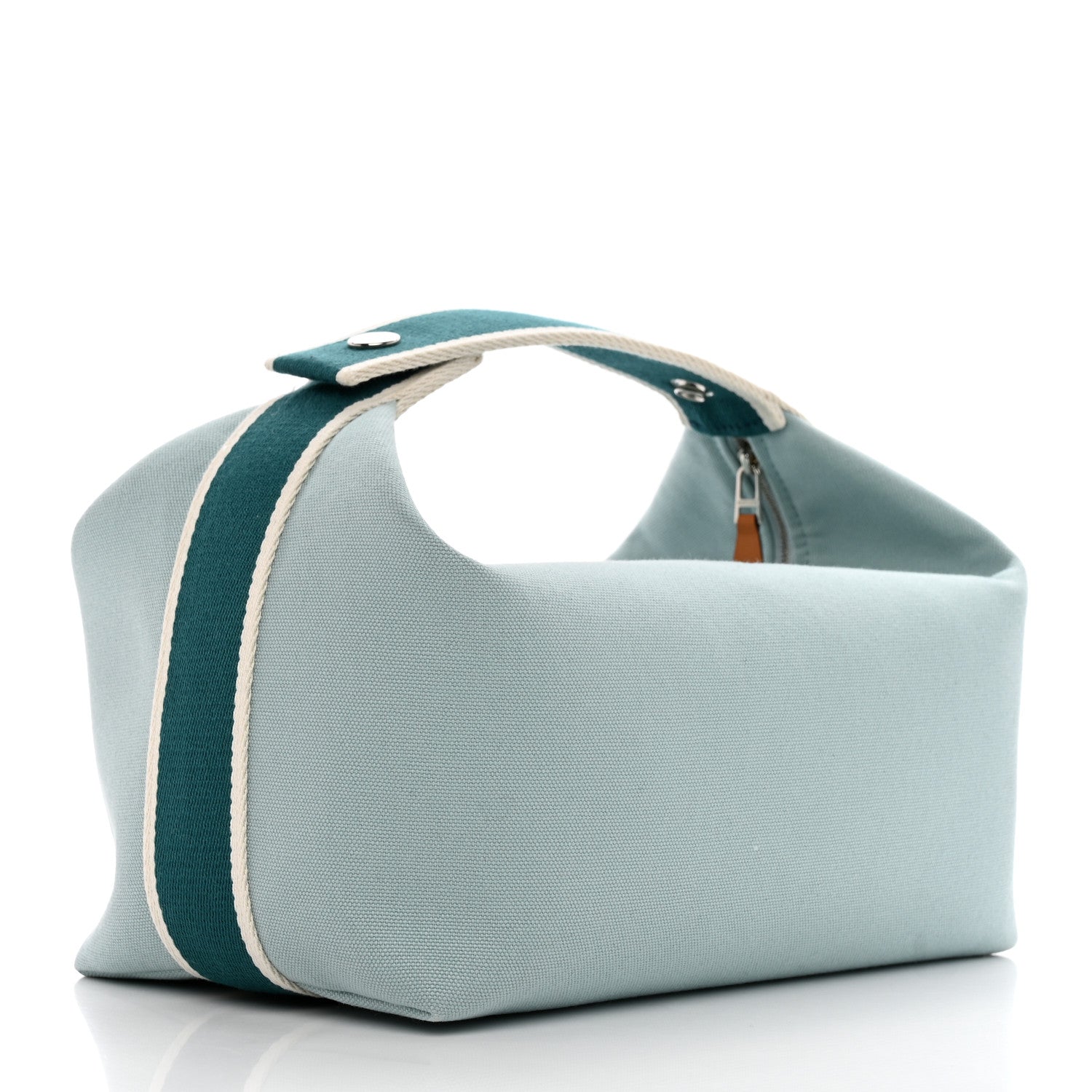 Hermes Canvas Large Bride-A-Brac Pouch Eucalyptus 3 of 9