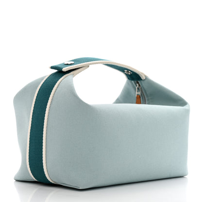 Hermes Canvas Large Bride-A-Brac Pouch Eucalyptus 3 of 9