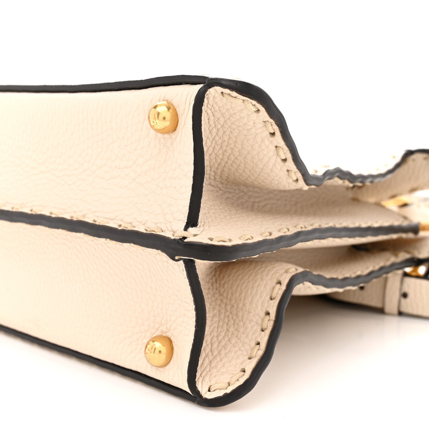 Fendi Cuoio Romano Selleria Chamois Medium Peekaboo I SEE U Satchel White 17 of 19