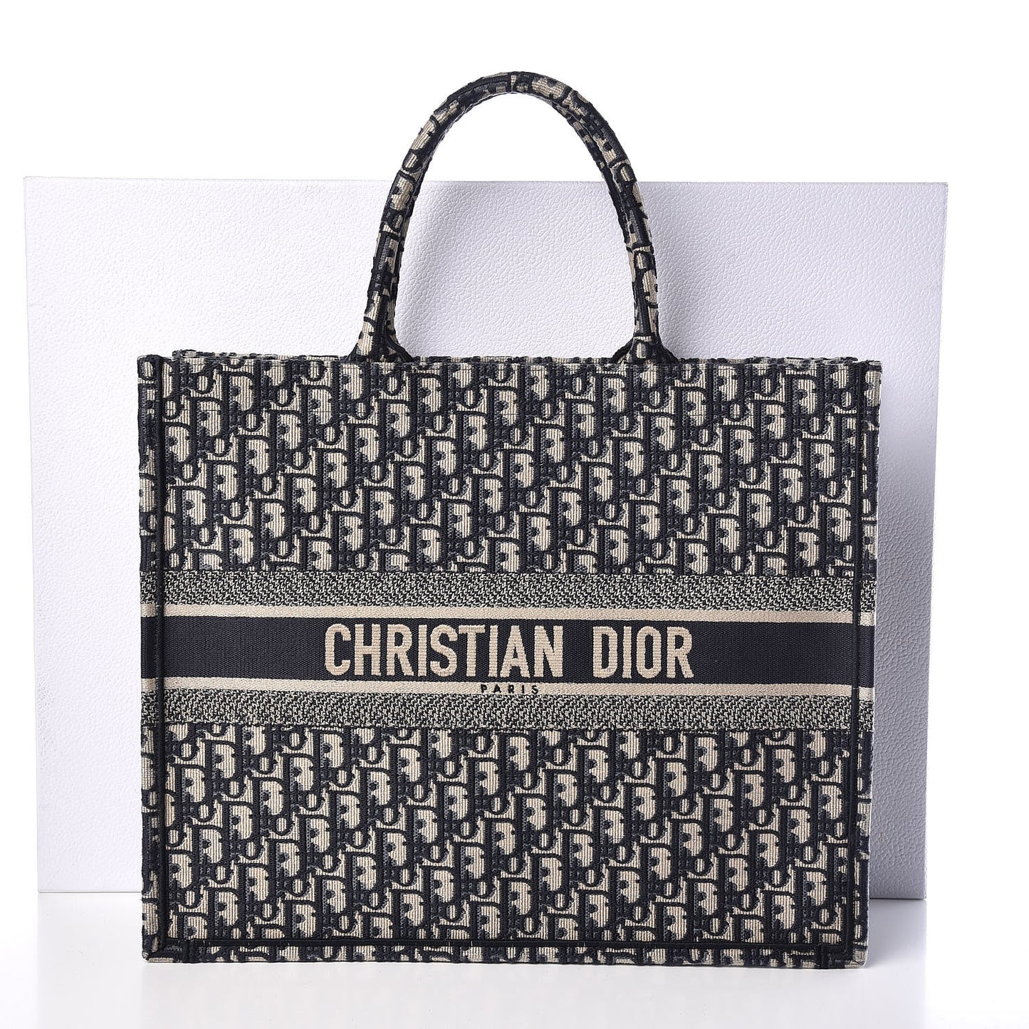 Oblique Book Tote Blue Multicolor