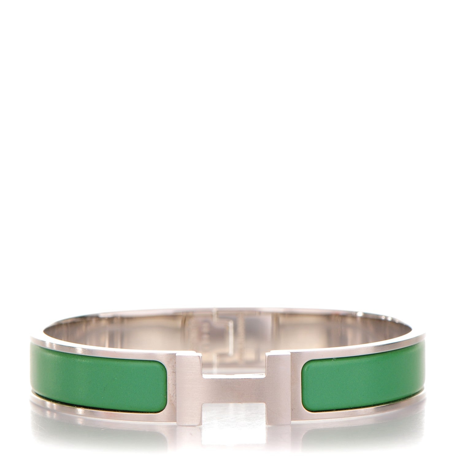 Hermes Matte Enamel Narrow Clic Clac HH Bracelet GM Bambou 1 of 4