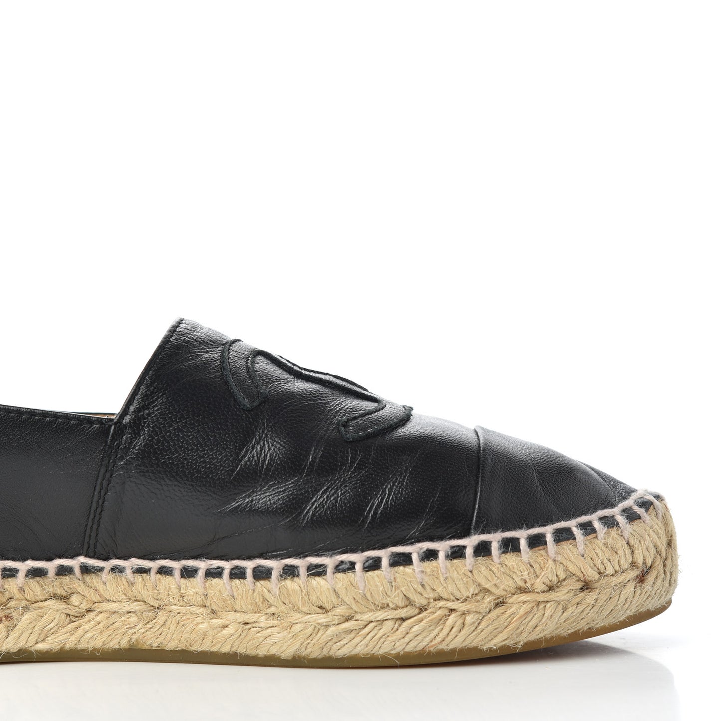Lambskin CC Espadrilles 37 Black