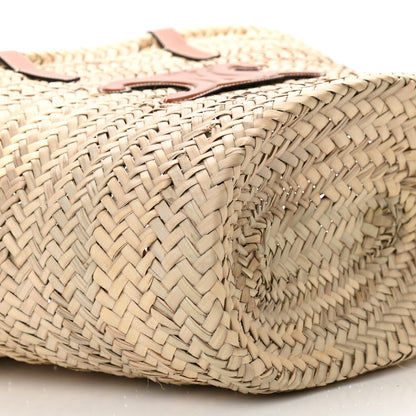 Celine Raffia Calfskin Triomphe Medium Panier Tan 8 of 9