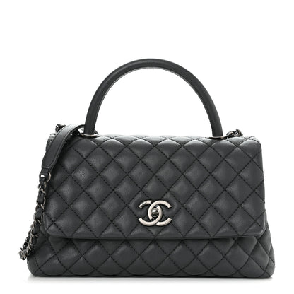 Chanel Caviar Quilted Small Coco Handle Flap Grey 1 of 10