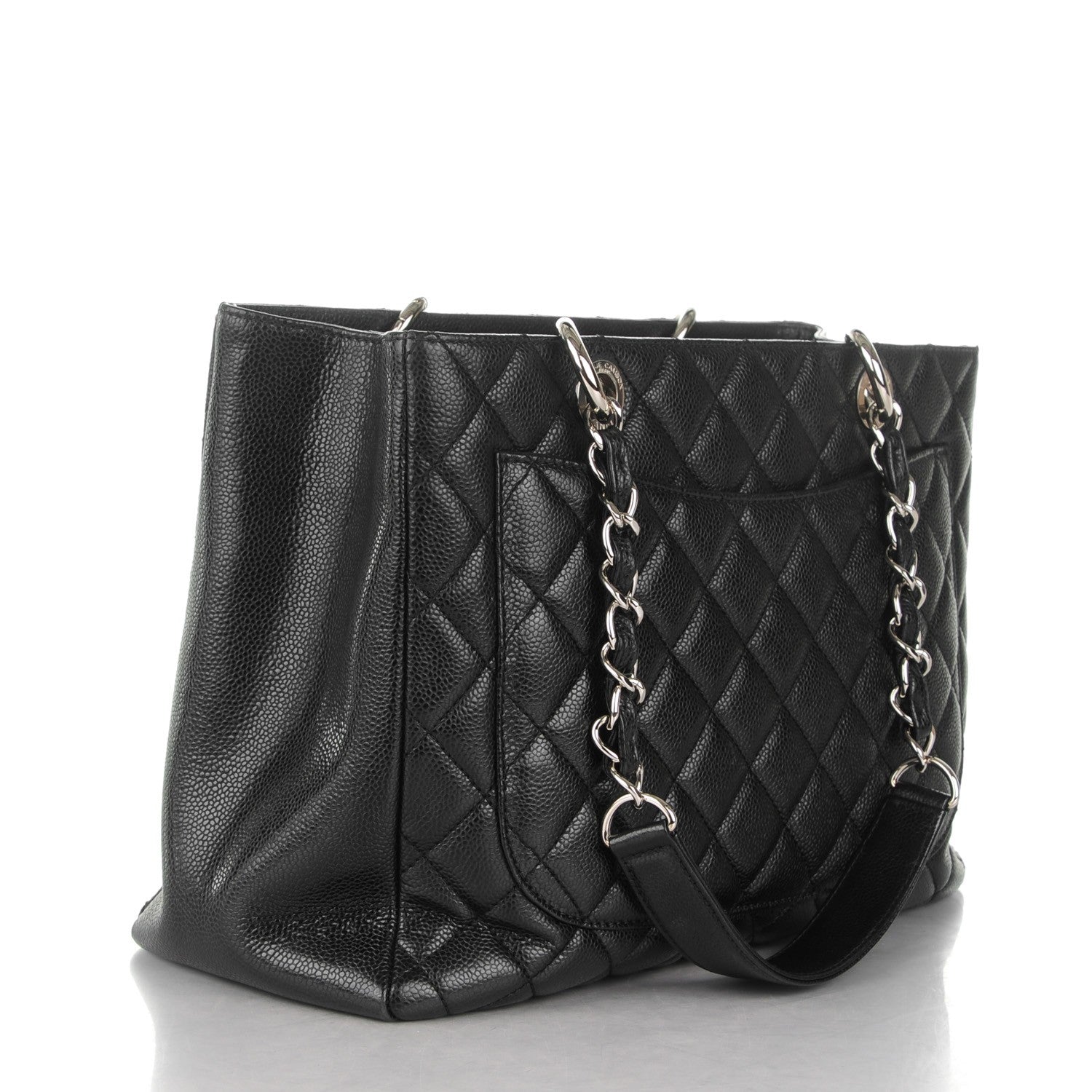 Chanel Caviar Quilted Grand Shopping Tote GST Black 3 of 9