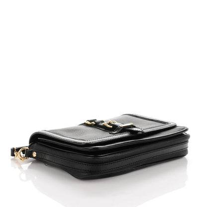 Burberry Calfskin Buckle Shoulder Bag Black 4 of 8
