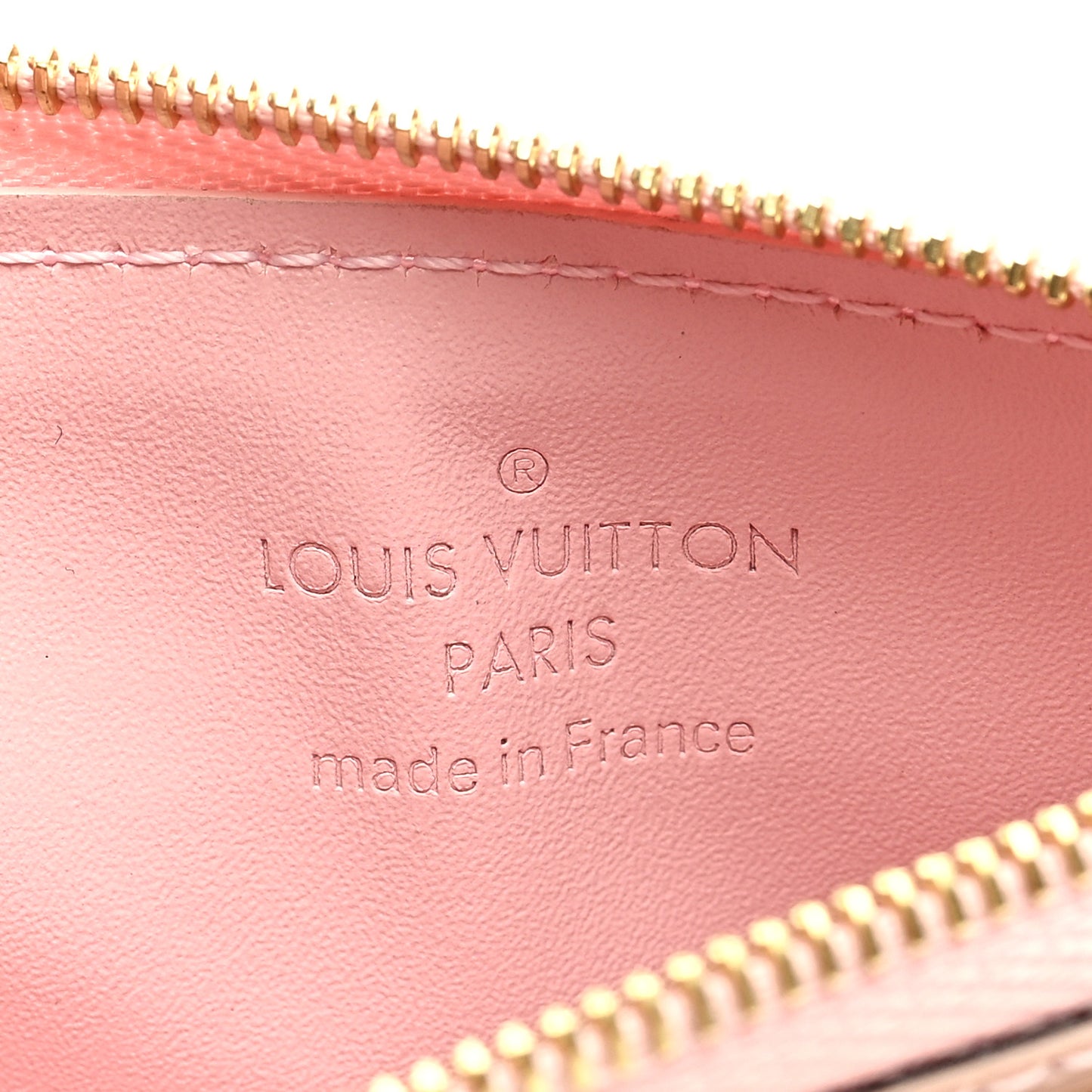 LOUIS VUITTON Vernis Key Pouch Rose Ballerine