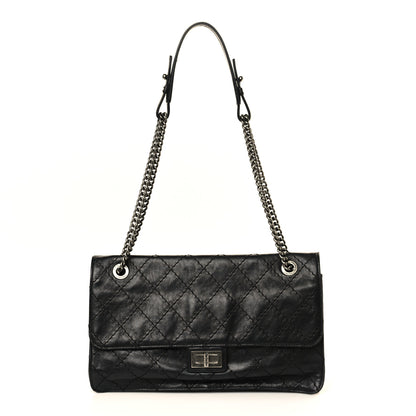 Chanel Calfskin CC Crave Reissue Crown Jumbo Flap Black 1 of 11