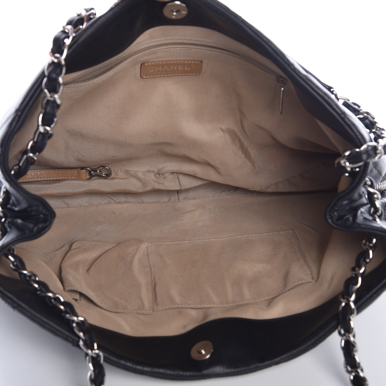 Chanel Caviar Quilted Expandable Zip Shoulder Bag Black 5 of 13
