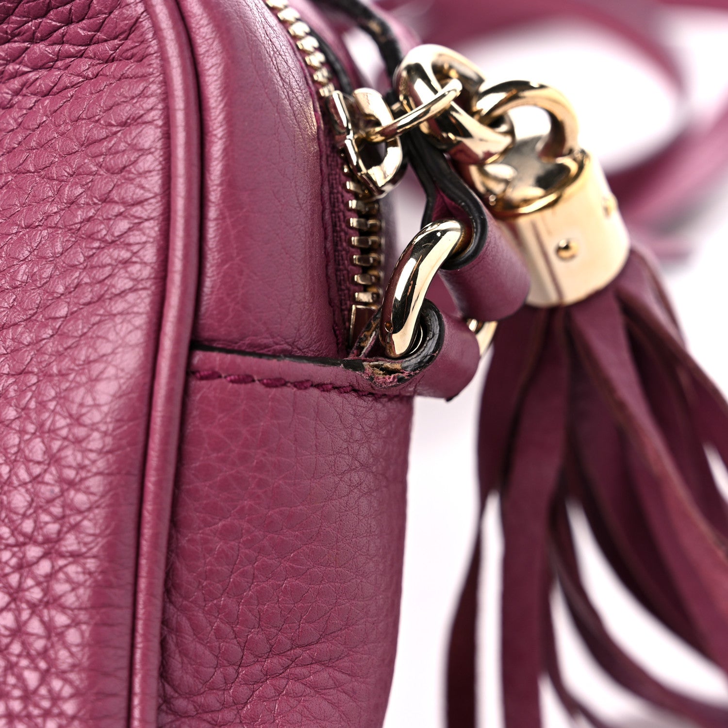 Gucci Pebbled Calfskin Small Soho Disco Bag Peonia Flower 13 of 14