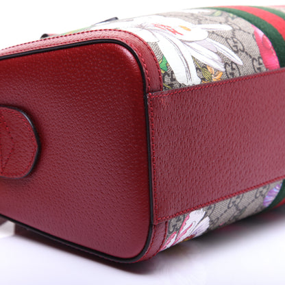 Gucci GG Supreme Monogram Flora Web Medium Ophidia Boston Red 6 of 18