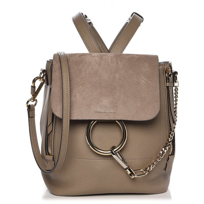 Chloe Suede Calfskin Small Faye Backpack Motty Grey 1 of 8