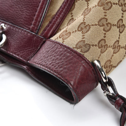 Gucci Monogram New Bamboo Medium Tassel Tote Bordeaux 9 of 12