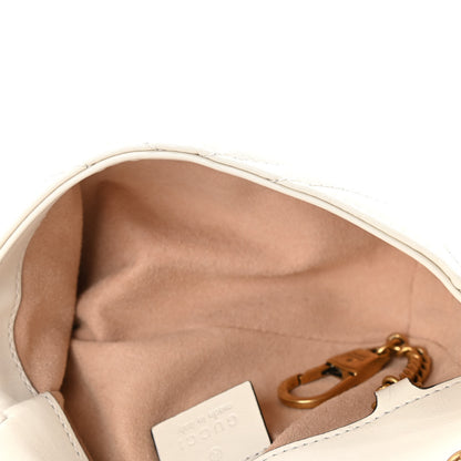 Gucci Calfskin Matelasse Super Mini GG Marmont Shoulder Bag White 4 of 4