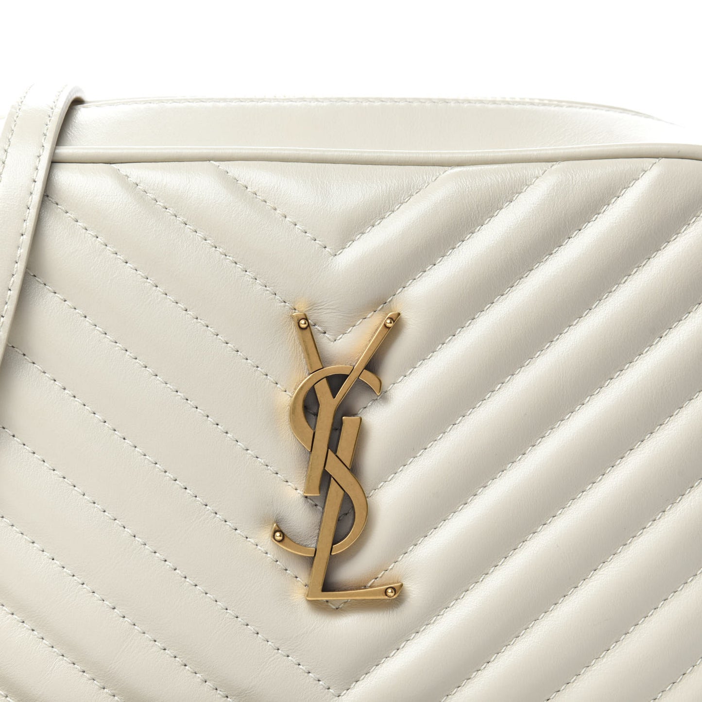Calfskin Matelasse Monogram Lou Camera Bag Crema Soft