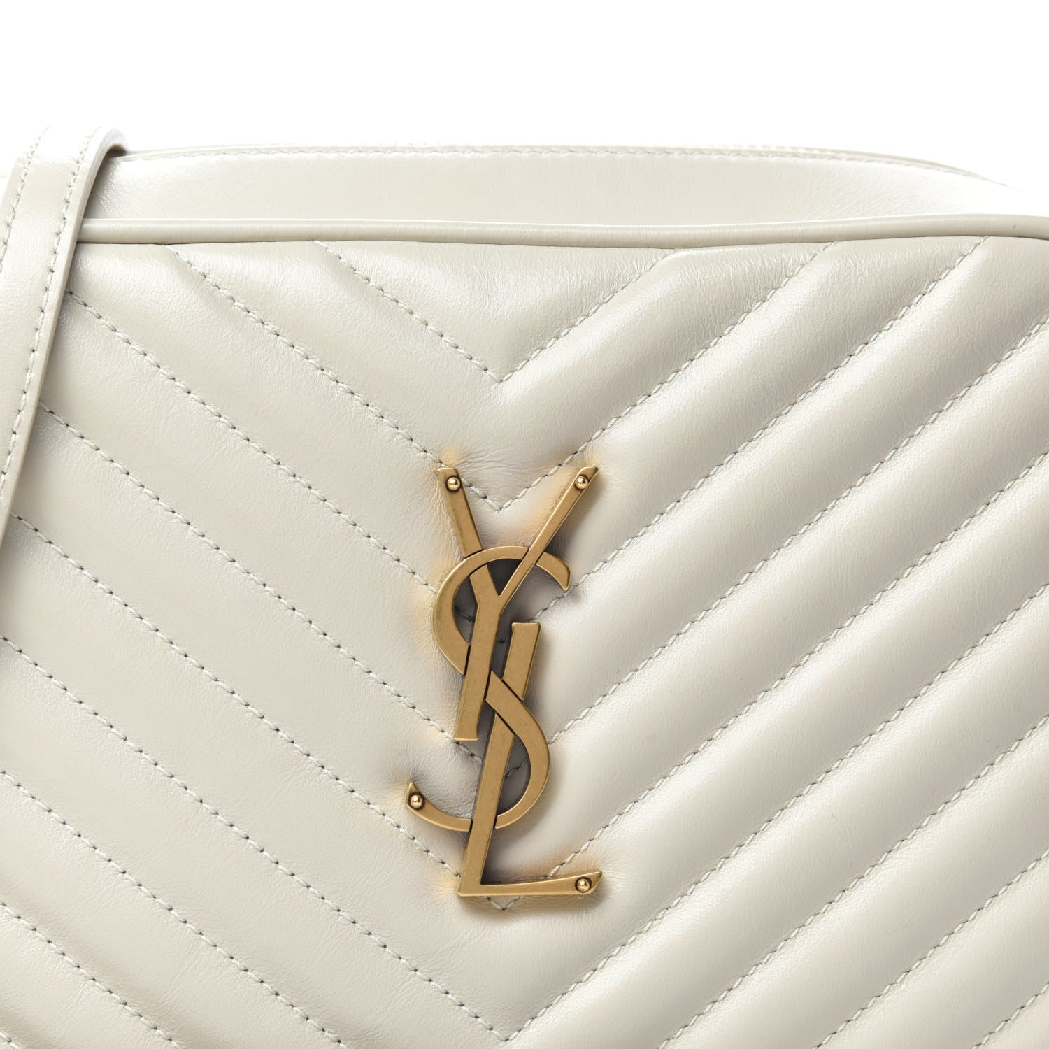 Saint Laurent Calfskin Matelasse Monogram Lou Camera Bag Crema Soft 10 of 10