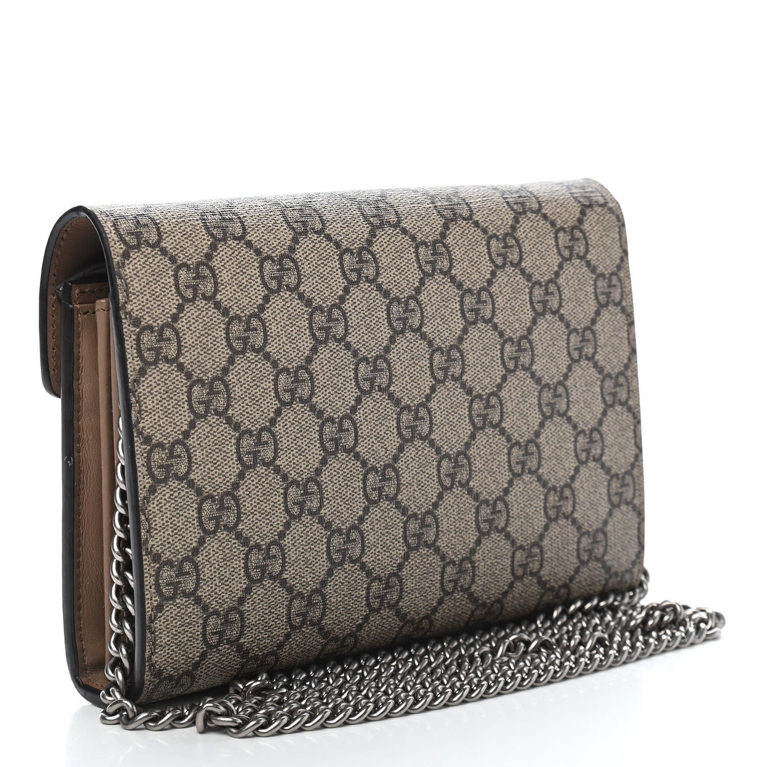 Gucci GG Supreme Monogram Mini Dionysus Chain Wallet Beige Taupe 3 of 9