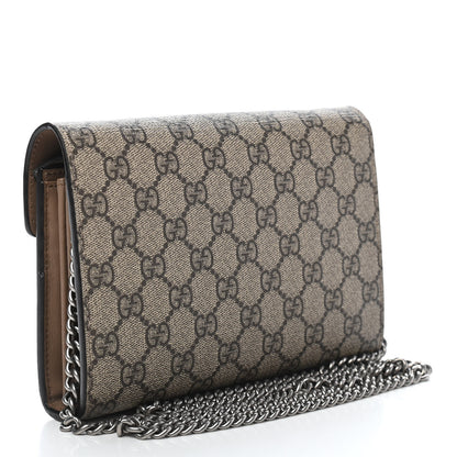 Gucci GG Supreme Monogram Mini Dionysus Chain Wallet Beige Taupe 3 of 9