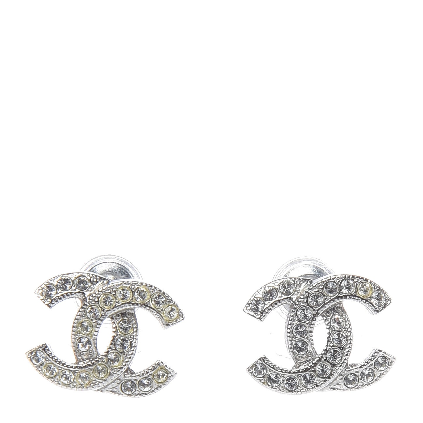 Crystal Mini Timeless CC Earrings Silver