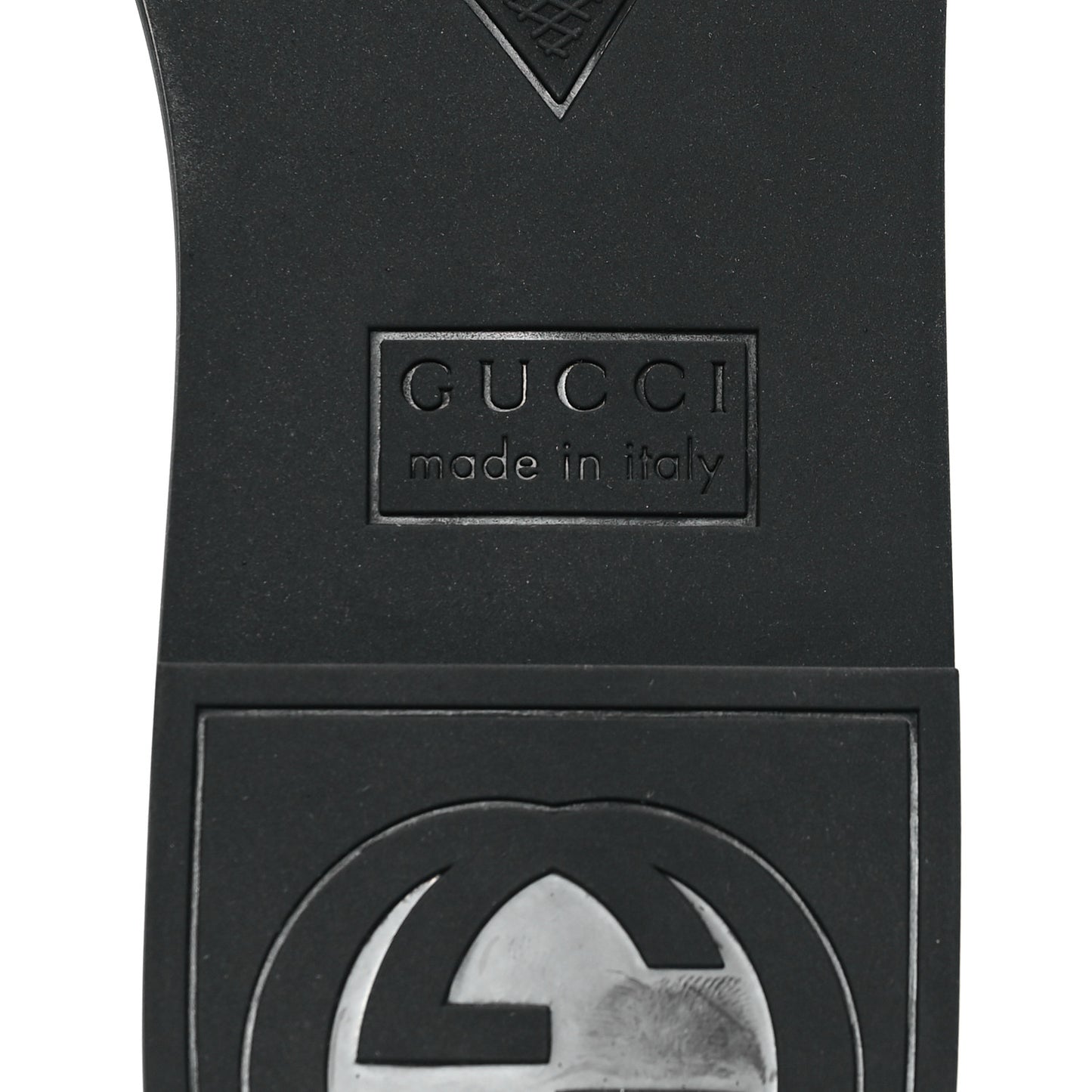 Rubber Womens Interlocking G Slide Sandals  39 Black